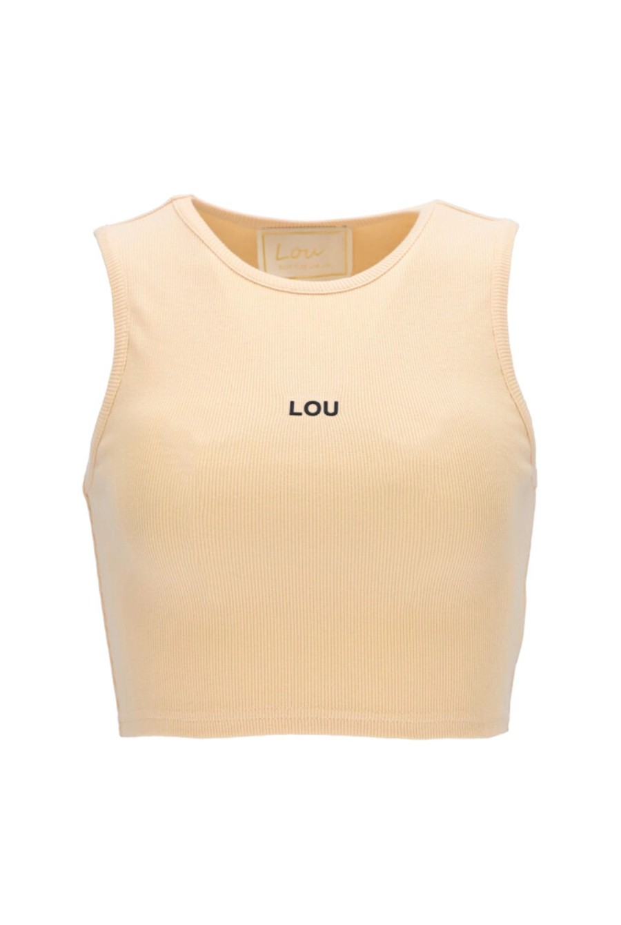 Lou Women's Fashion Saura - A Short Cream Strapless Top Best