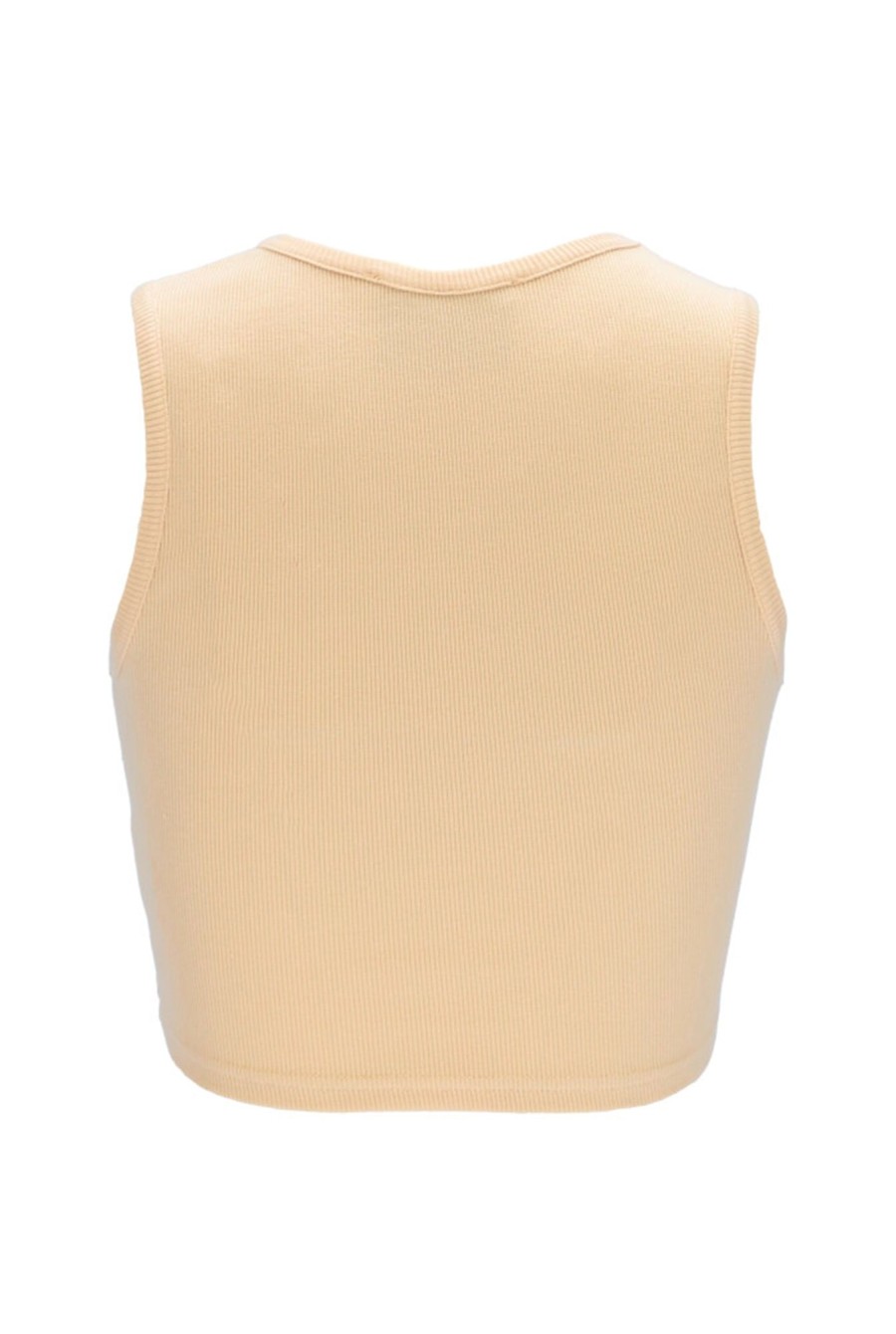 Lou Women's Fashion Saura - A Short Cream Strapless Top Best