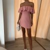 Lou Women's Fashion Isidora - Exclusive Mini Dress In A Shade Of Powder Pink Hot