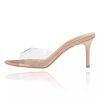 Lou Women's Fashion Femi - Light Pink Heeled Shoes With Transparent Strap Wholesale