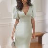 Lou Women's Fashion Marion - Elegant Mint Midi Dress Hot