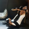 Lou Women's Fashion Zarina - Black Lacquered Stiletto Sandal Wholesale