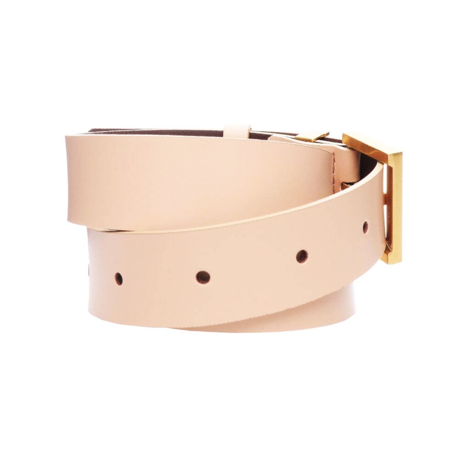 Lou Women's Fashion Nude Nadia Belt - Nude Shade Leather Belt Clearance