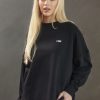 Lou Women's Fashion Saura Black - Lightweight, Comfortable Black Sweater With Logo Wholesale