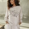 Lou Women's Fashion Osaka - Marbled Sweatshirt Set With Graphics New