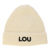 Lou Women's Fashion Winter Beanie With Lou Logo In Ecru Color Online