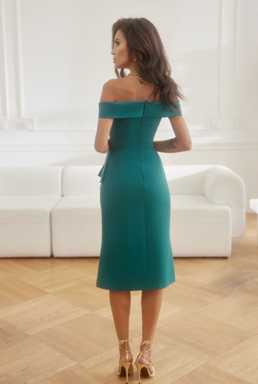 Lou Women's Fashion Horizon - Phenomenal Midi Dress In Luscious Green Online